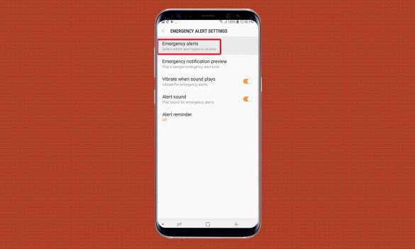 turn off emergency alerts galaxy s9