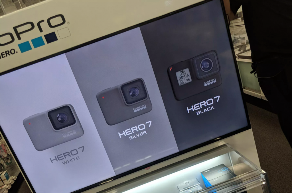 A store kiosk reportedly leaked images of GoPro Hero 7.