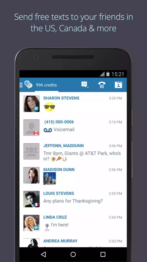 free texting and calling apps for android without wifi
