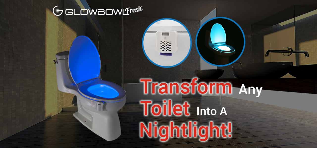 GlowBowl Set of 3 Toilet Nightlights with 6 Air Fresheners on QVC