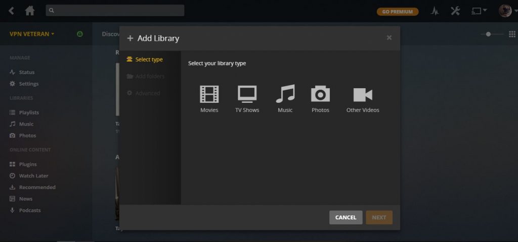 plex add library