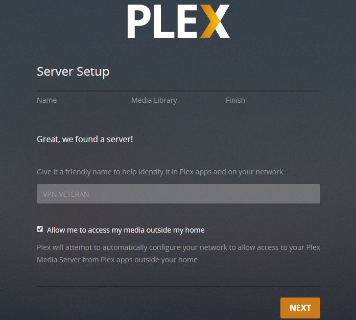 plex server setup