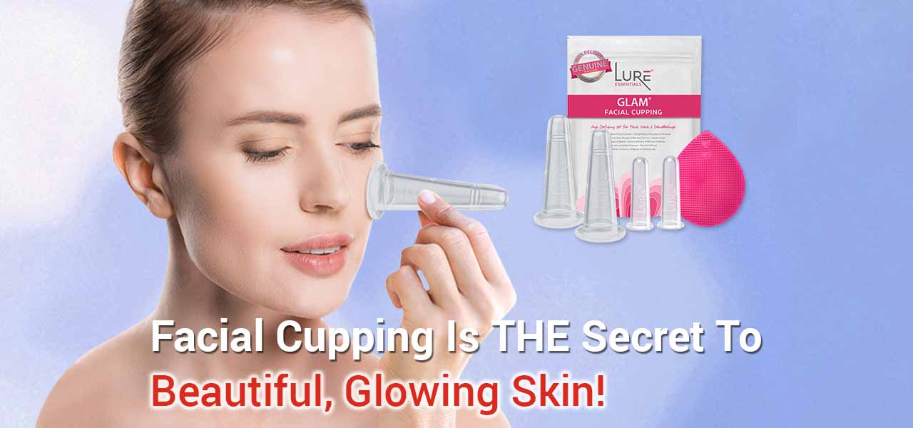 LURE Essentials GLAM Face Cupping Set Facial Set with Silicone Brush