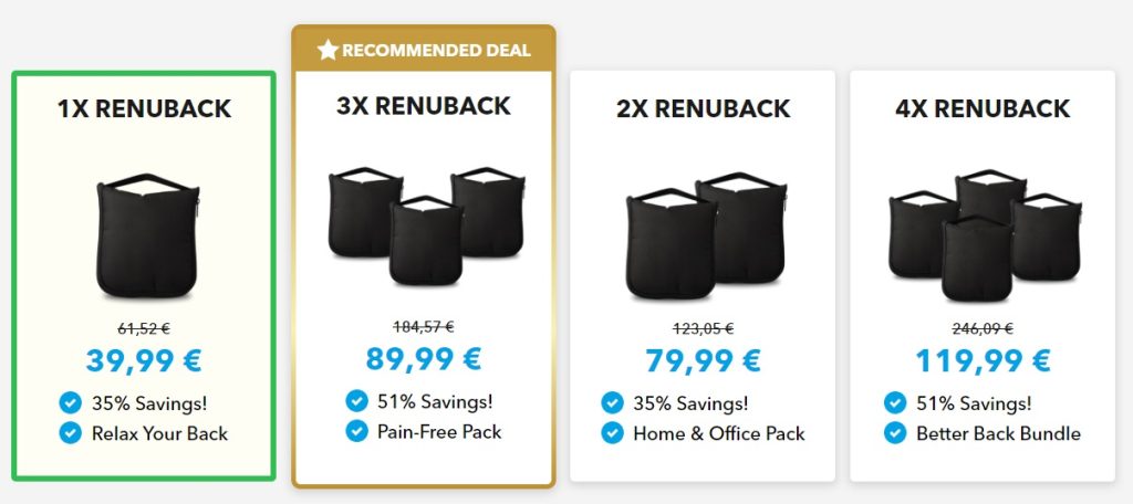 Preço do Renuback Relief